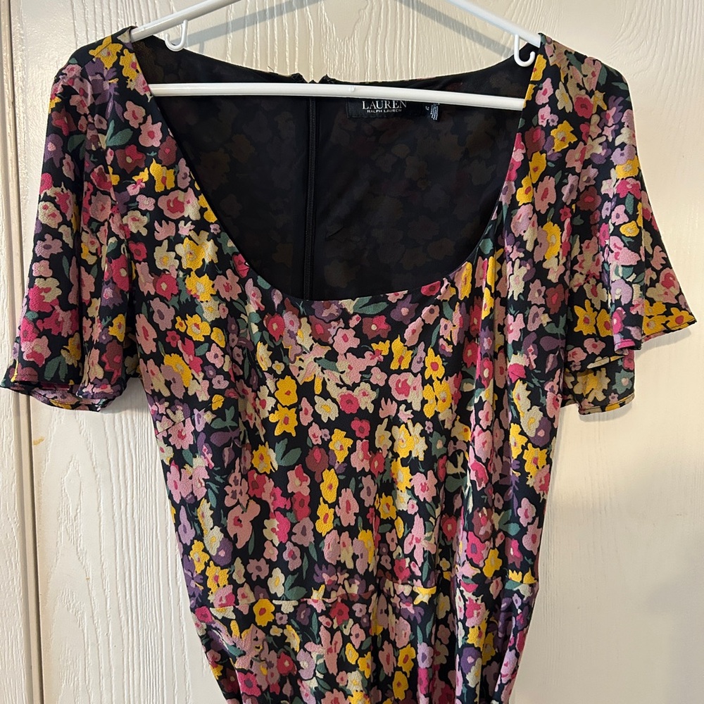 Ralph Lauren Elegant Multicolor Floral Dress